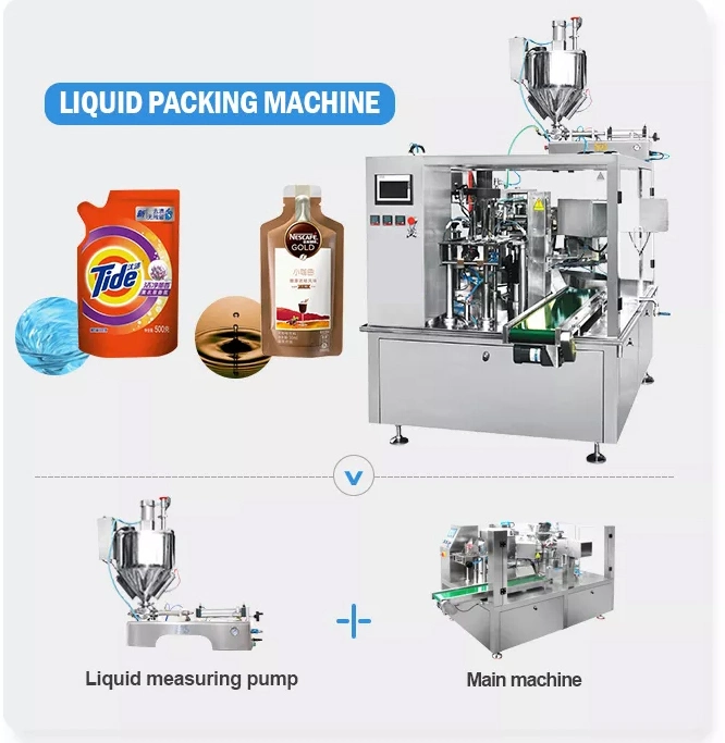 Automatic Multi-Function Premade Doypack Bag Stand up Pouch Packaging Machine Dried Meat Biltong Beef Jerky Packing Machine