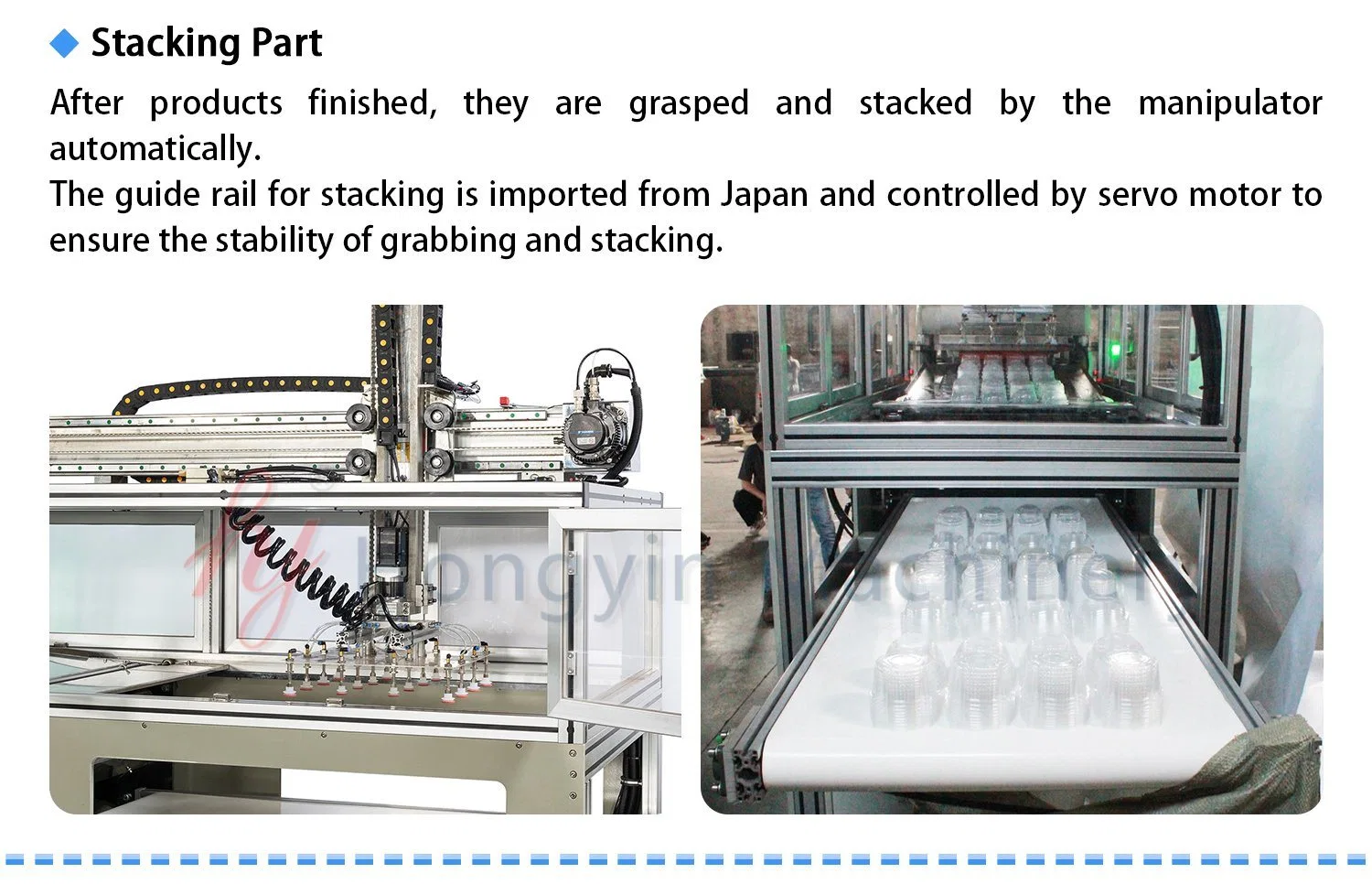 Automatic BOPS Plastic Flat Tray/ Cake Box/ Sushi Box/Sushi Lid /Cookie Tray Making Machine BOPS Thermoforming Plastic Forming Machine with Stacker