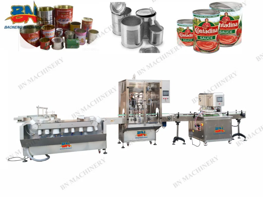 Automatic Bottle Juice Ketchup Sauce Paste Filling Machine with Servo Capping Line