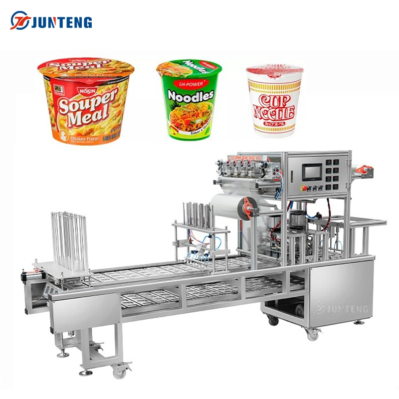 Sandwich Packing Film Cut Around Container Heat Seal Linear Type Tray Sealing Machine