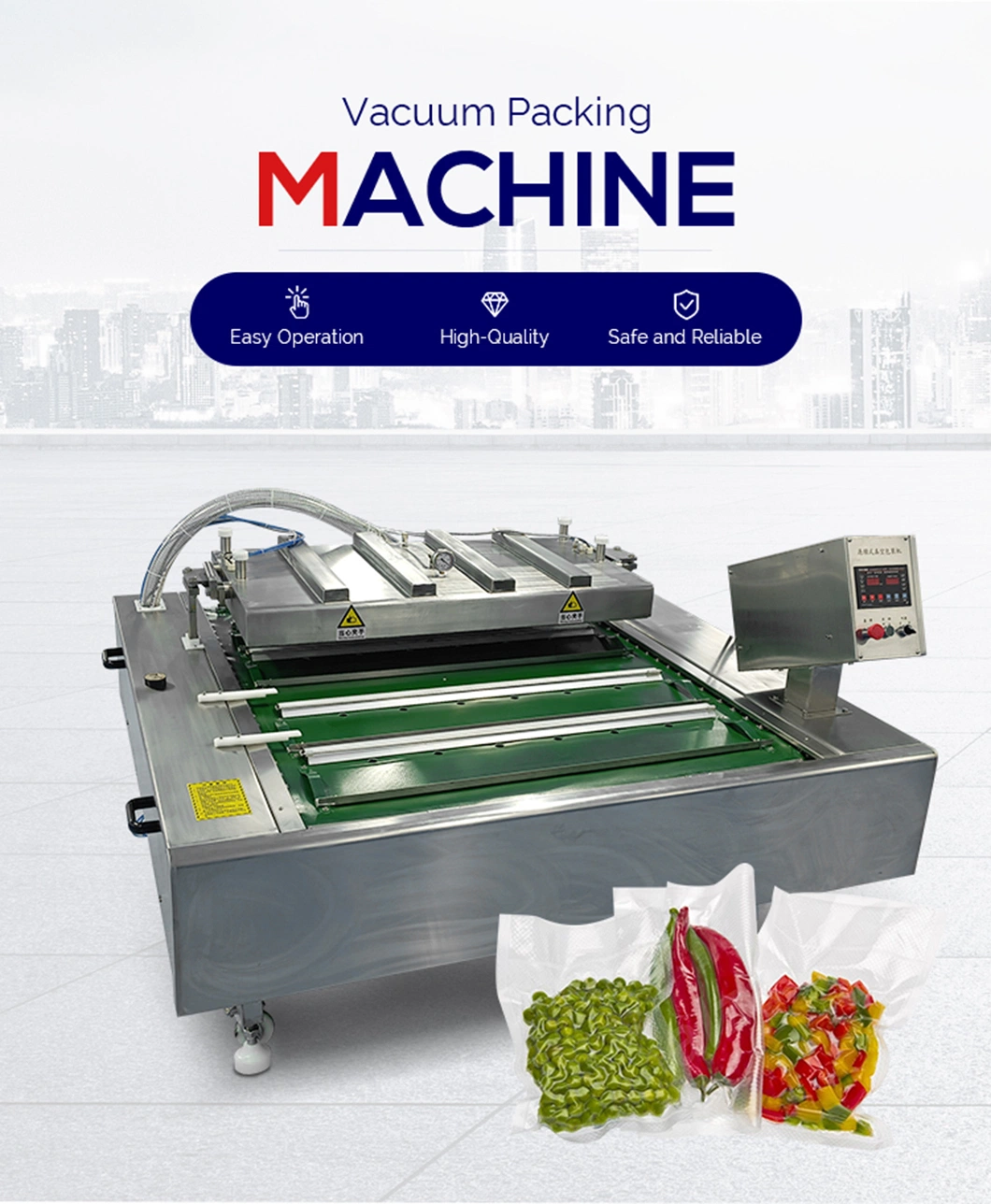 Commercial Vacuum Packing Machine for Food Stainless Steel Single Chamber Vacuum Sealer