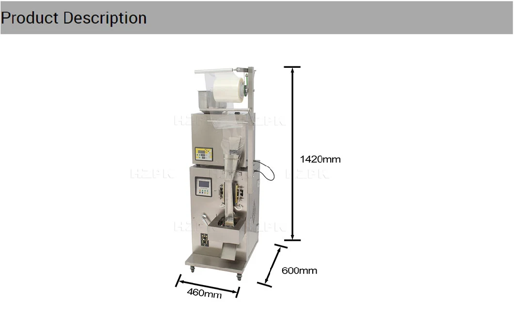 Hzpk Automatic Food Tea Granule Powder Bag Packaging Machinery for Small Business