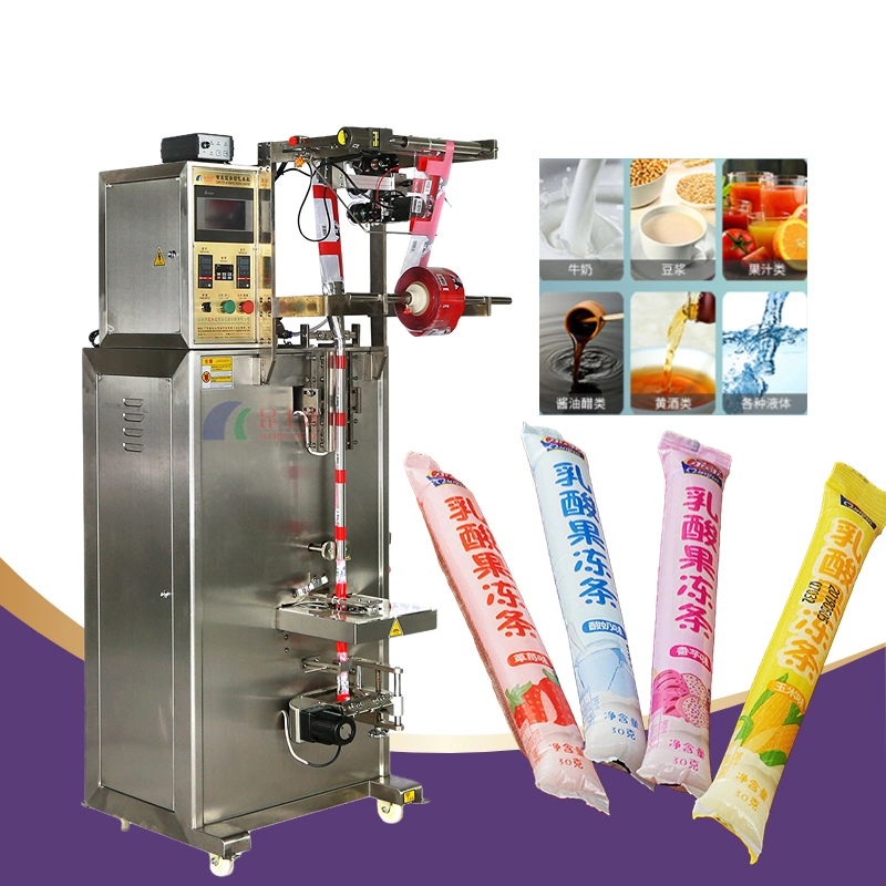 China Price Automatic Ice Lolly Jelly Tube Juice Lolly Liquid Drinking Beverage Water Milk Bag Making Packaging Machine Packing Machine Support Customization