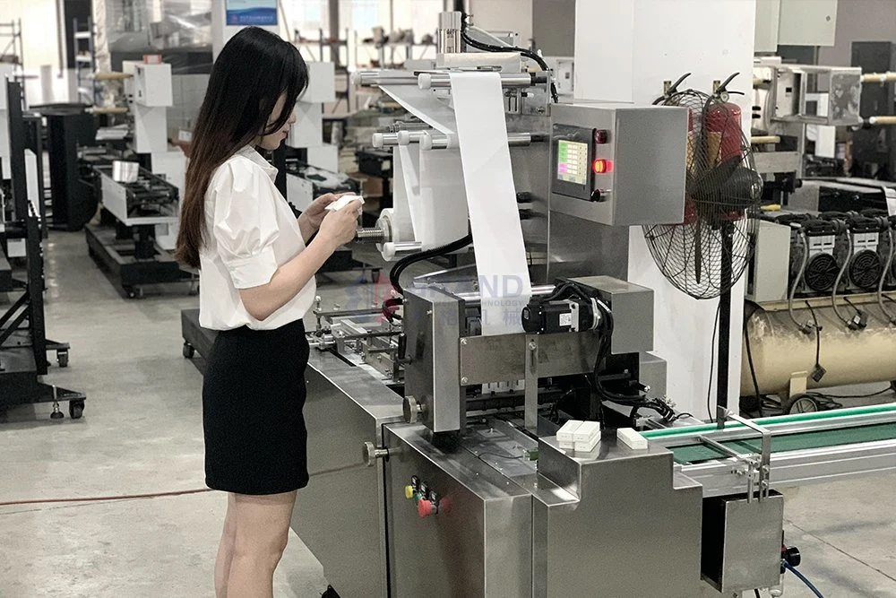 Automatic BOPP Soap Bag Tea Overwrapper Small Food Health Product Carton Box Film Packaging 3D Cellophane Wrapping Machine
