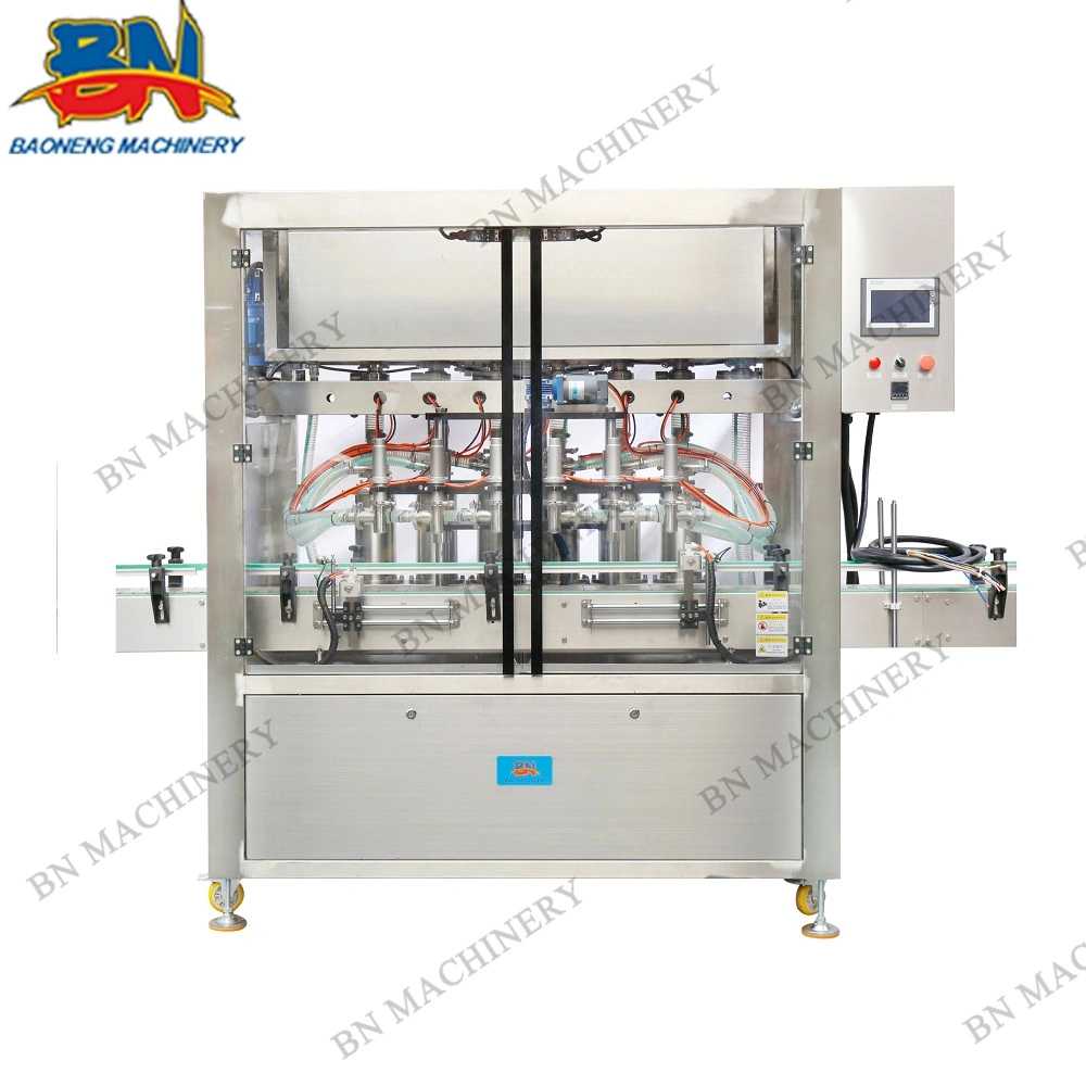 Automatic 6-Nozzle Jam Sauce Paste Mayonnaise Filling Machine with Servo Piston Filling