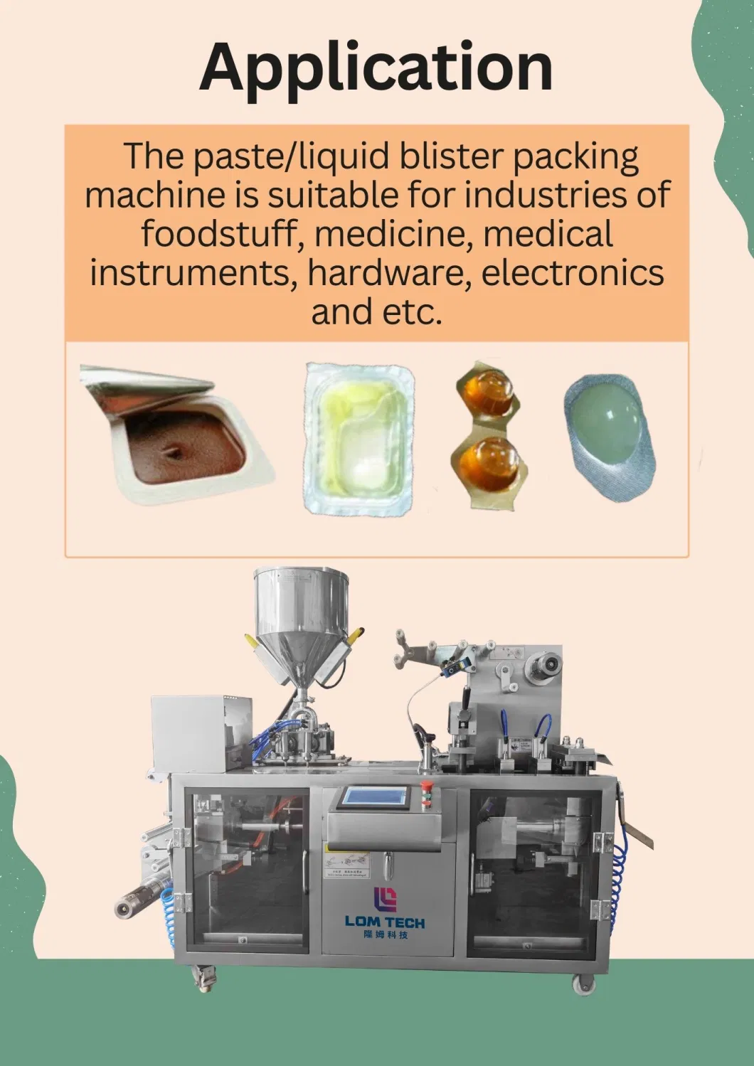 Hot Selling Butter Bee Oil Thermoforming Liquid Honey Paste Automatic Blister Packaging Machine