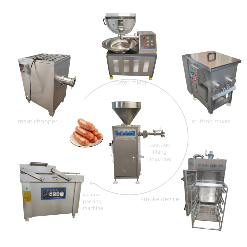 Industrial Meat Sausage Making Stuffing Mixing Processing Food Machine