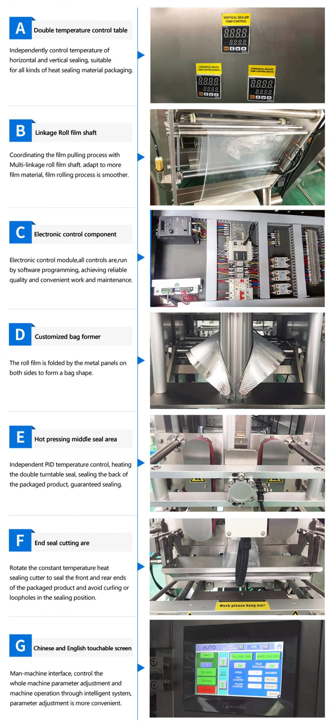 Make Pillow Bag Film Pouch Packing Dry Meat Beef Jerky Biltong Vertical Packaging Machine