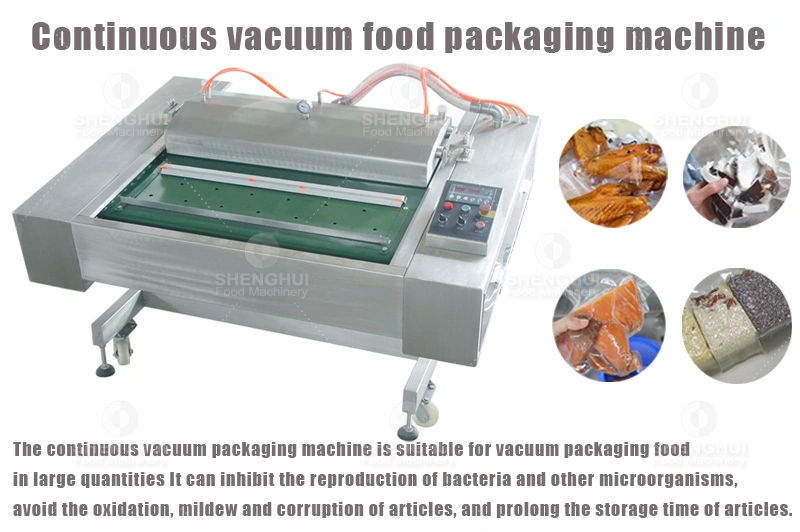 Belt Type Continuous Vacuum Packaging Machine Vacuum Packing Machine Food Packaging Equipment