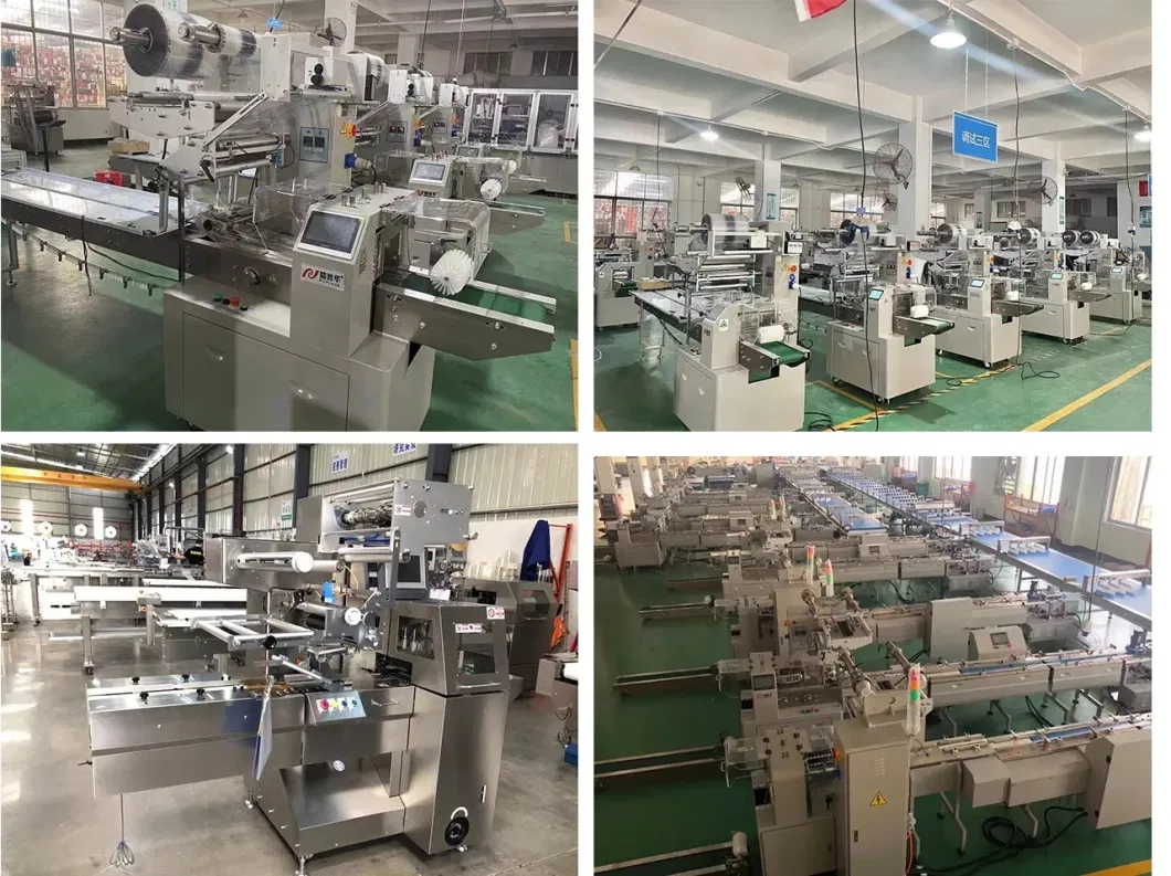Gas Nitrogen Filling Bread Burger Automatic Flow Wrapping Buns Croissant Donut Horizontal Packing Packaging Machine