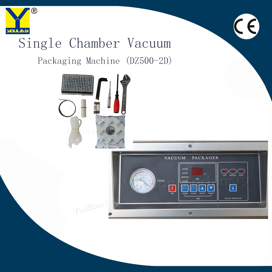 Dz500 Vertical Single Chamber Vacuum Packing Machine Dried Fruit Fish Rice Vacuum Sealing Machine