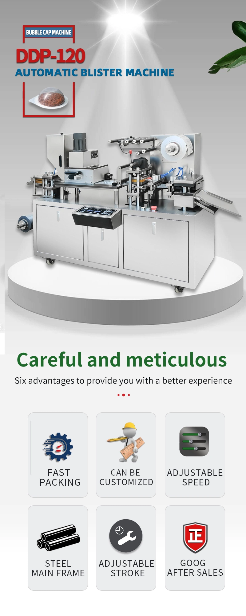 Automatic Tablet Capsule Medical Ketchup Butter Cheese Chocolate Pharmaceutical Blister Packaging Machine