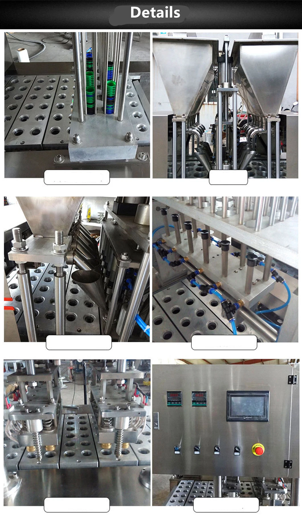 Automatic Stainless Steel Lunch Tray Sealing Machine/Meal Box Sealer/Ice Cream Porridge Coffee Cup Filling Machine