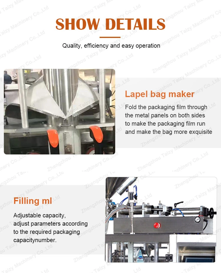 Automated Vertical Tomato Paste Sauce Ketchup Liquid Food Plastic Bag Filling Sealing Packing Machine