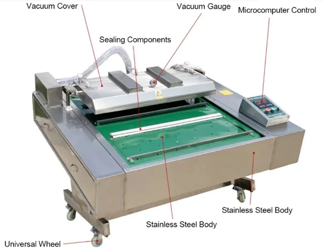 Commercial Vacuum Packing Machine for Food Stainless Steel Single Chamber Vacuum Sealer