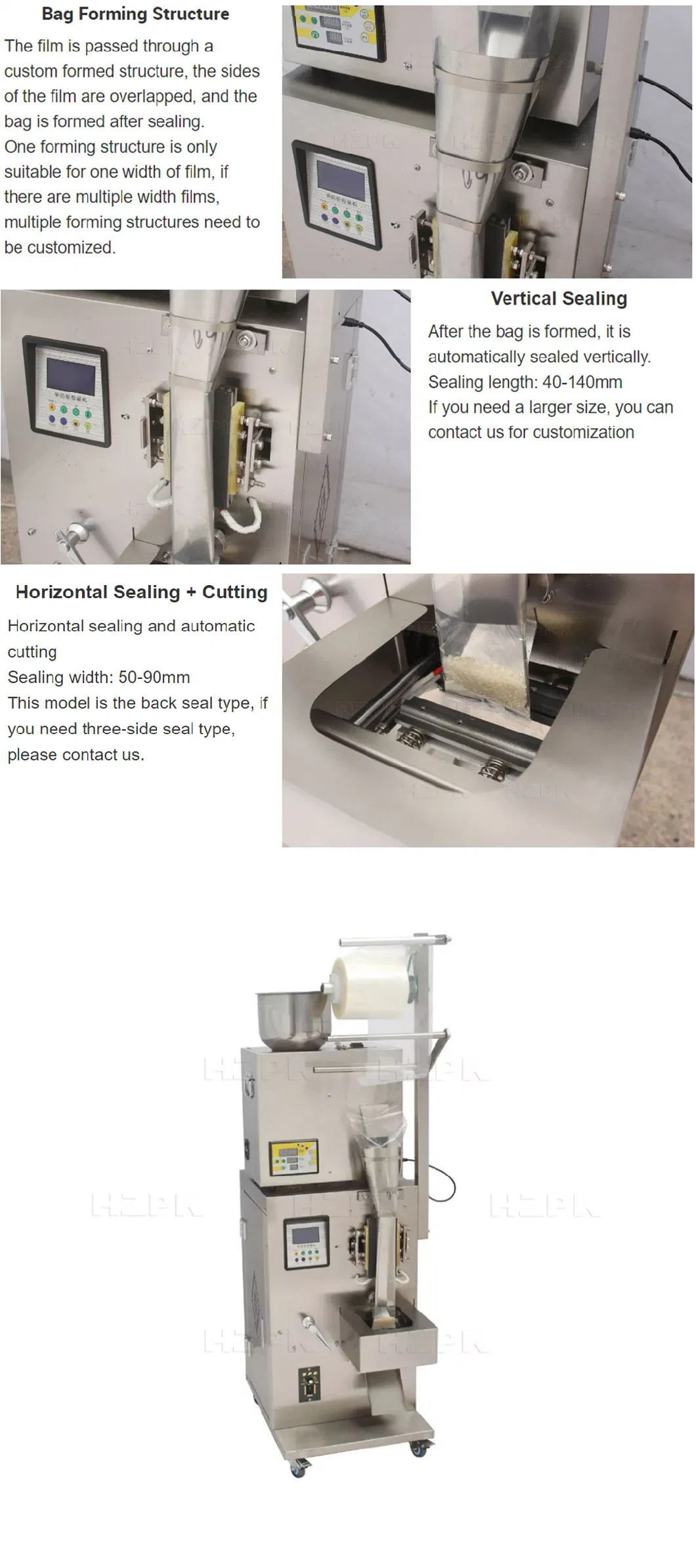 Hzpk Automatic Food Tea Granule Powder Bag Packaging Machinery for Small Business
