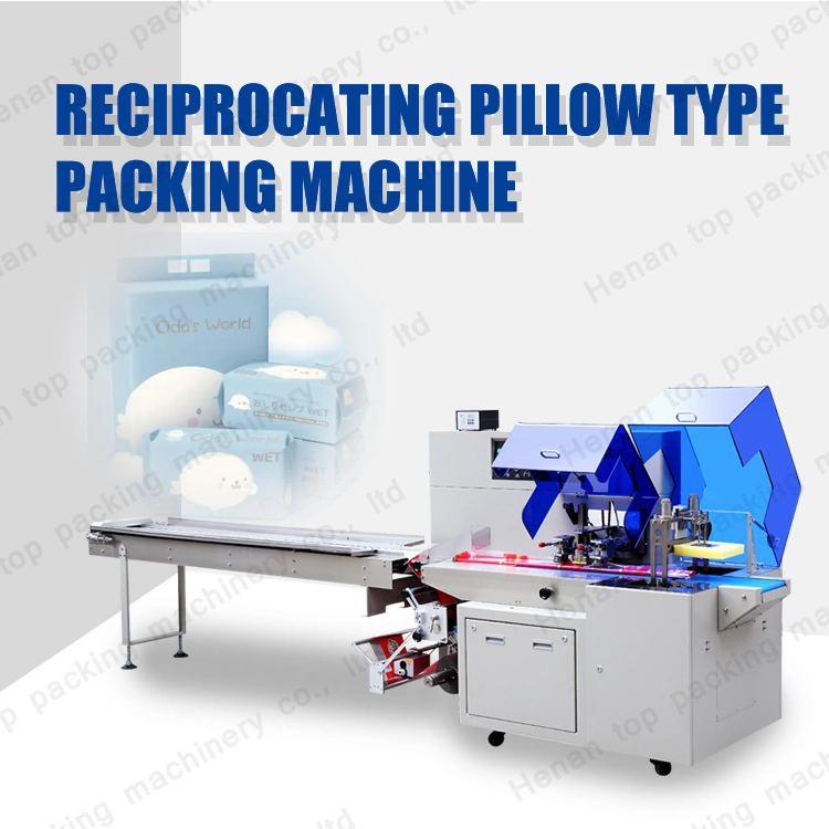 Horizontal Automatic Pillow Flow Packing Machine Sugar/ Biscuits /Chocolate/Vegetable Small Packaging Machine