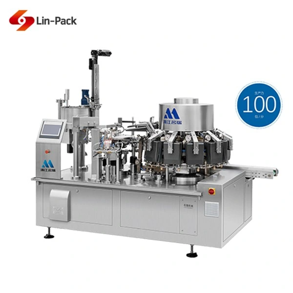 Automatic Continous Retort Pouch Intelligent Rotary Vacuum Food Bag Packing Packaging Machine