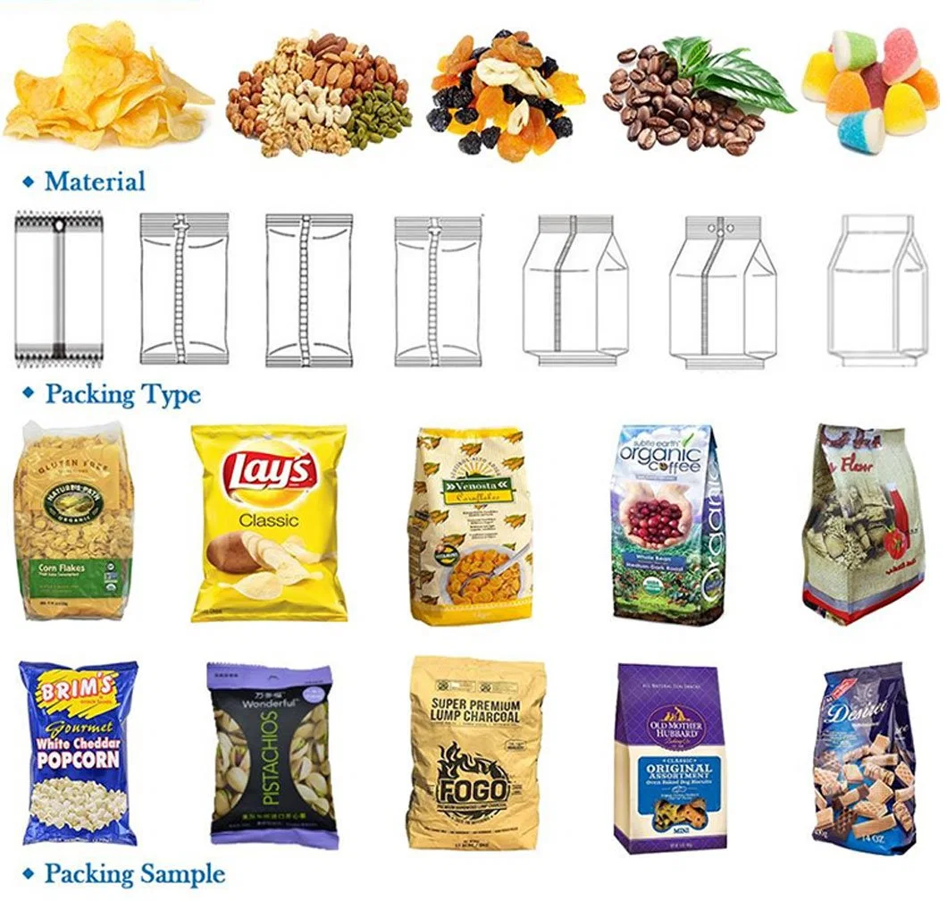 Make Pillow Bag Film Pouch Packing Dry Meat Beef Jerky Biltong Vertical Packaging Machine