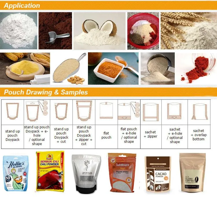 Bread/Cooking/Cake/Maize/ Rice/Milling/Chicken/Recipe/Corn Organic Flour Weighing Filling Bagging Package Packaging Packing Machine