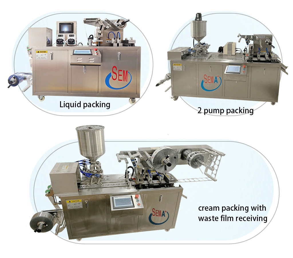 Blister Thermoforming Filling and Sealing Machine for Jam Butter Honey Small Blister Packaging Machine