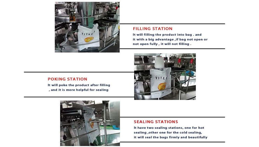 500g 1kg Frozen Vegetables Frozen Food Weighing Premade Bag Packing Automatic Packing Machine