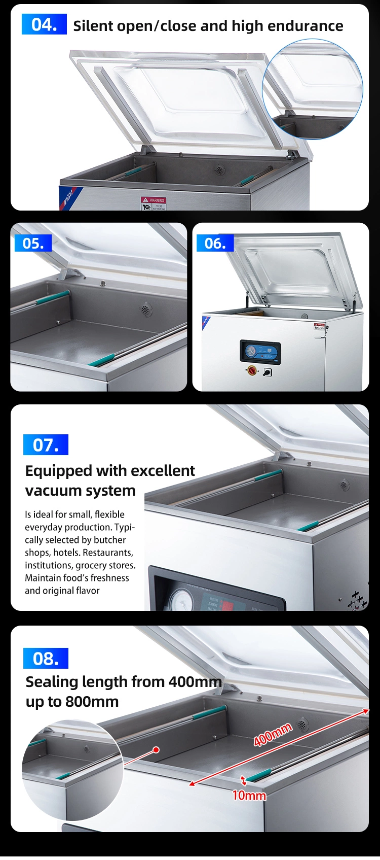 Commercial Wet and Dry Industrial Cheese Meat Food Vacuum Sealer Packaging Machine (DZQ-400)