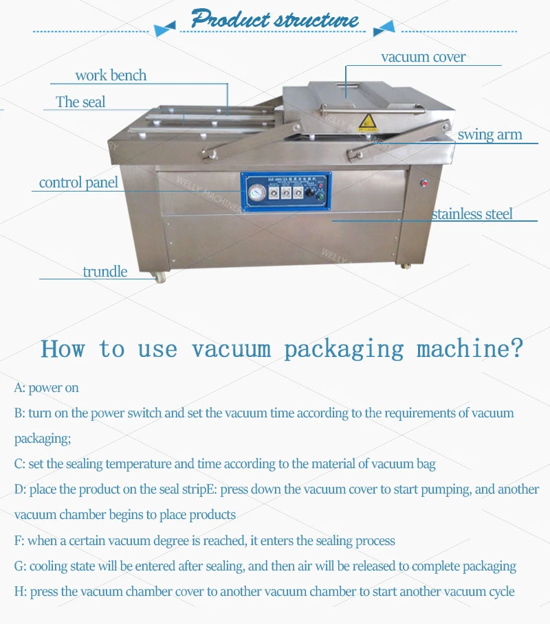 Good Feedback Vegetable Vacuum Packing Machine / Flour Vacuum Packing Machine / Large Vacuum Packing Machine