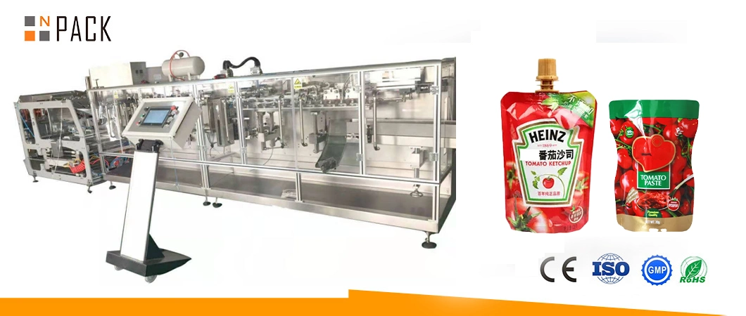 Horizontal Food Mayonnaise Sauce Honey Satchet Packing Machine Bag Filling Sealing Machine