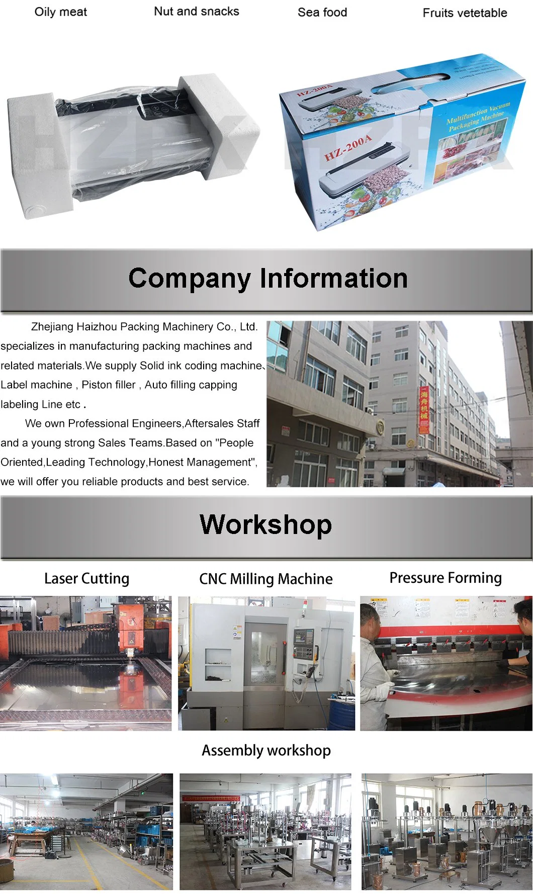 Household Food Meat Dry Fish Food Vacuum Packaging Machines