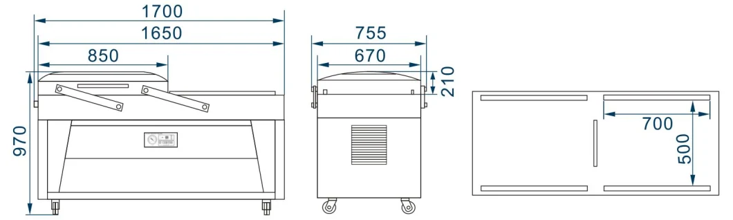 Good Performance DZ-700-2S Food Seafood Double Chamber Vacuum Packaging Machines