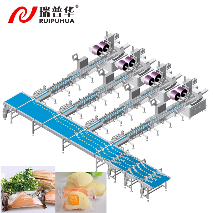 Full Automatic Layer Cake Bread Feeding Packing Machine Bread Packaging Machine Bread Shives Bagging Machine