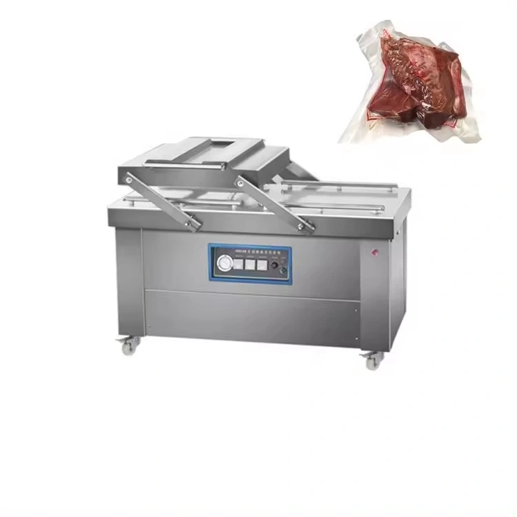 Smoked Meat Vacuum Packaging Machine 304 Stainless Steel Beef Sausage Vacuum Packaging Machine Double Chamber Packaging Machine