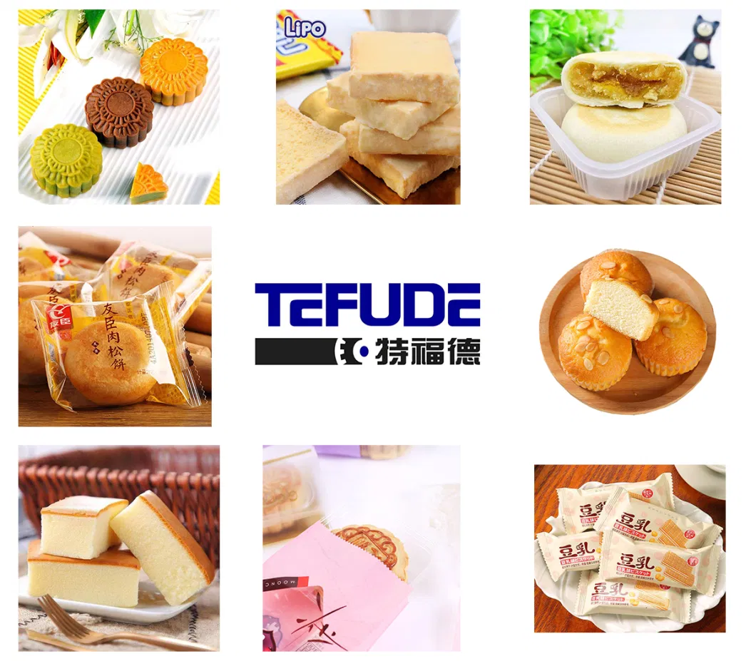 Tefude Automatic Servo Biscuits Bread Packaging Machine Bakery Food Packaging Machines Cheesecake Cupcake Donut Packing Machinery Sealing Machine