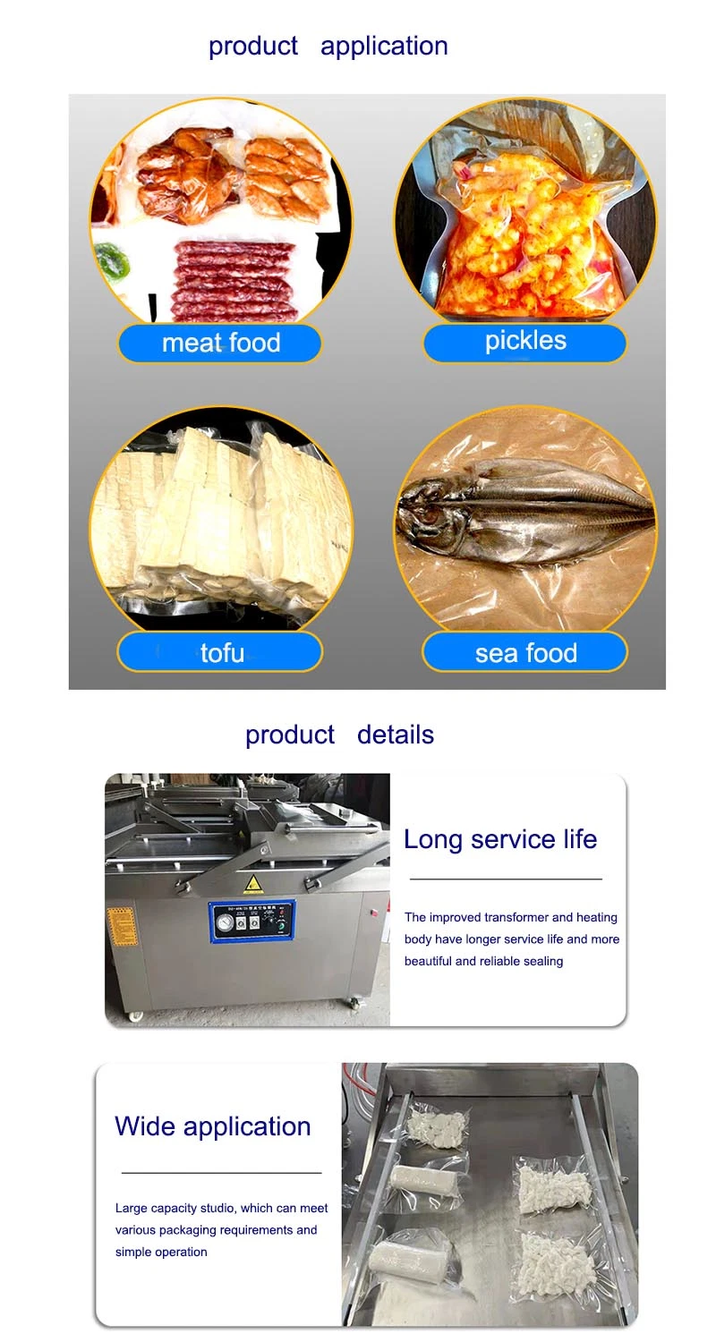 Dz800/2s Food Meat Sandwich Vacuum Packing Sealing Machine