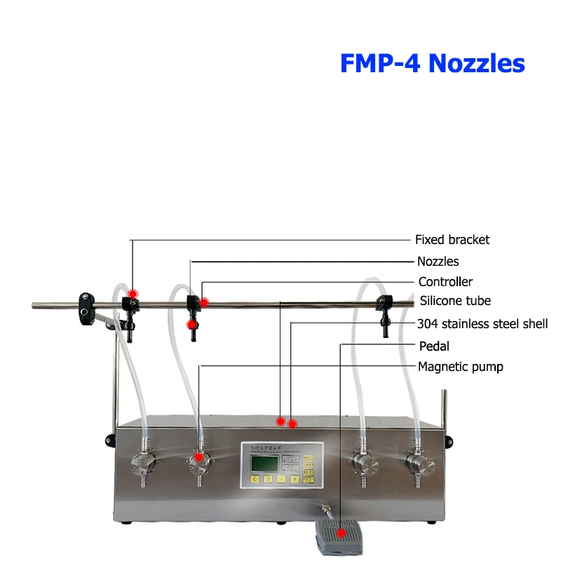 Dovoll Corrosion Resistance High Temperature Magnetic Pump Semi Automatic Plastic Bottle Water Liquid Honey Juice Sauce Soft Drink Tomato Paste Filling Machine