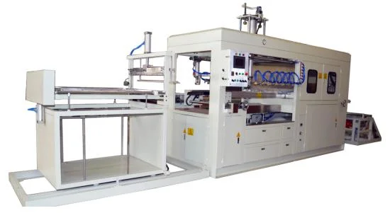 Zs-1220 Automatic PS Solid Surface Plastic Cup Four Station Thermoforming Machine PVC for Leather
