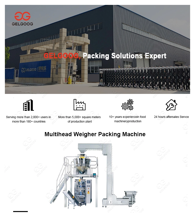 Multiheads Weigher System Full Automatic Vertical Packaging Machine for Small Biscuit