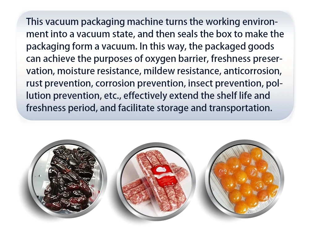 Multifunction Automatic Vacuum Thermoforming Fruits Sausage Cheese Stick Meat Vacuum Packaging Machine Seafood Packaging Machine