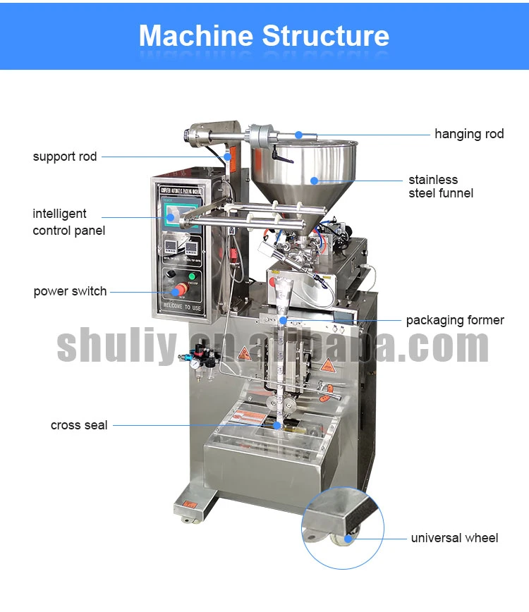 Automatic Peanut Tomato Jam Butter Syrup Sachet Packing Packaging Machine