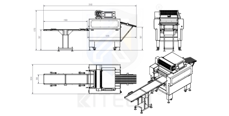 Cling Film Cantaloupe / Cauliflower Stretch Film Wrapper Machine/ Food Tray Form Fill Seal Wrapping Flow Packaging Packing Filling Sealing Machine