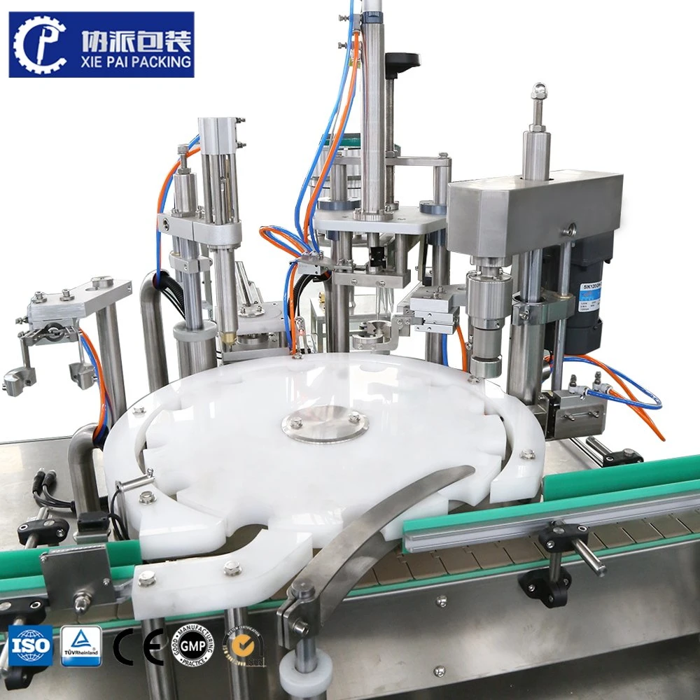 Automatic Dropper Glass Boston Bottle Body Skin Care Oil Coconut Oil Liquid Servo Driving Piston Filling Machine Packing Wrapping Machine