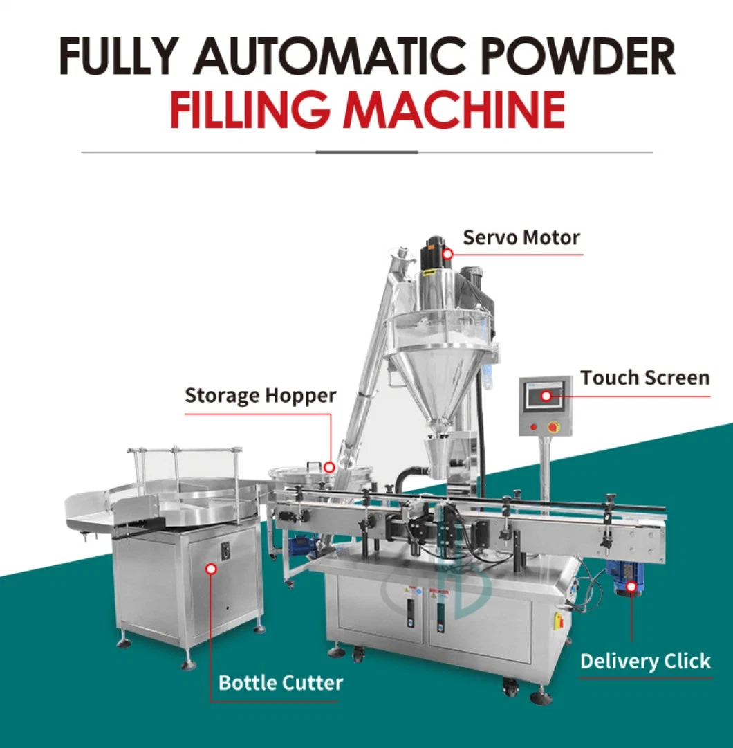 Automatic Production Line Chilli Powder Granule Seasoning Dry Spice Jar/Can/Bottle Filling/Sealing Capping Labeling Food Packing/Packaging Machine