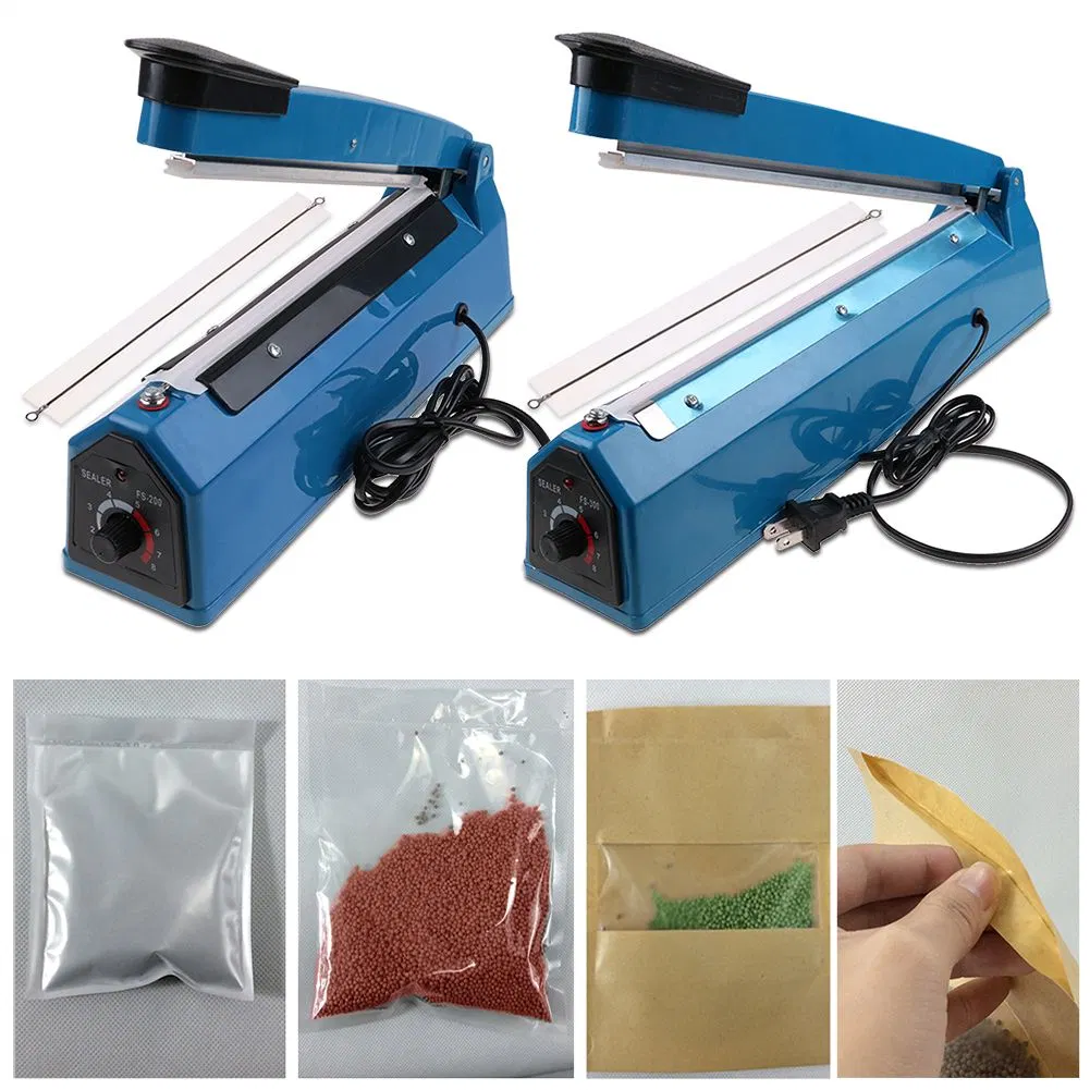 Manufacture and Production Portable Hand-Press 8&quot;/200 mm/8 Inch/20 Cm Length Impulse Heat Sealing Bag Machine Pfs-200 Kitchen Food Vacuum Heat Package Sealer