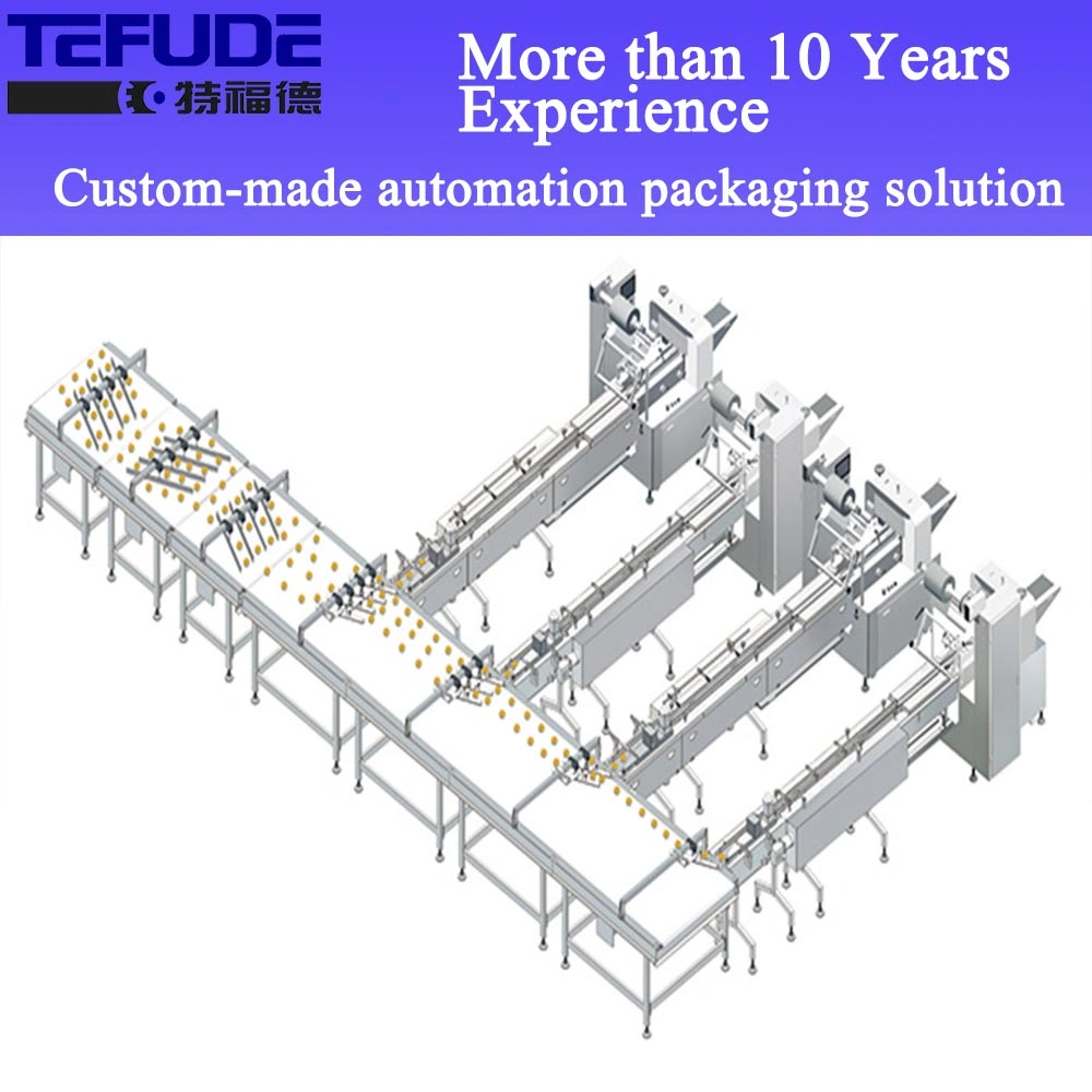 Tefude Automatic Servo Biscuits Bread Packaging Machine Bakery Food Packaging Machines Cheesecake Cupcake Donut Packing Machinery Sealing Machine