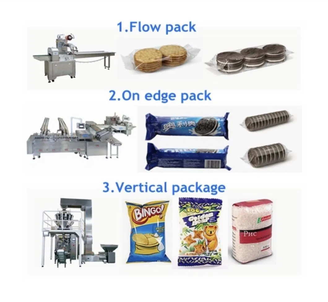 Automatic Cream Biscuit Sandwich Machine with Pillow Packaging Machine Engineers Available to Service Machinery Overseas