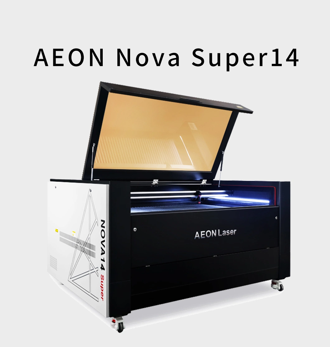 Aeon 1410 1014 100W 130W RF30W/60W Semi-Automatic Tube CO2 Laser Engraving Cutting Machine for Advertising/Leather/Printing and Packaging/Craft/Wood Industry