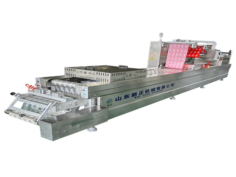 Food Cheese Meat Sausage Dates Automatic Thermoforming Vacuum Packaging Machine Rigid and Flexible Film with Map Gas Flush