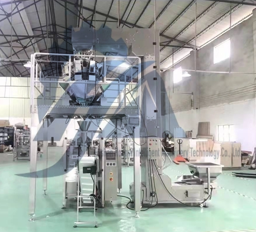 Automatic Filling Weighing Gram Conveyor Arabic Poly Pack Making Thermoforming Vacum Pop Corn Bag Cashew Packing Machine