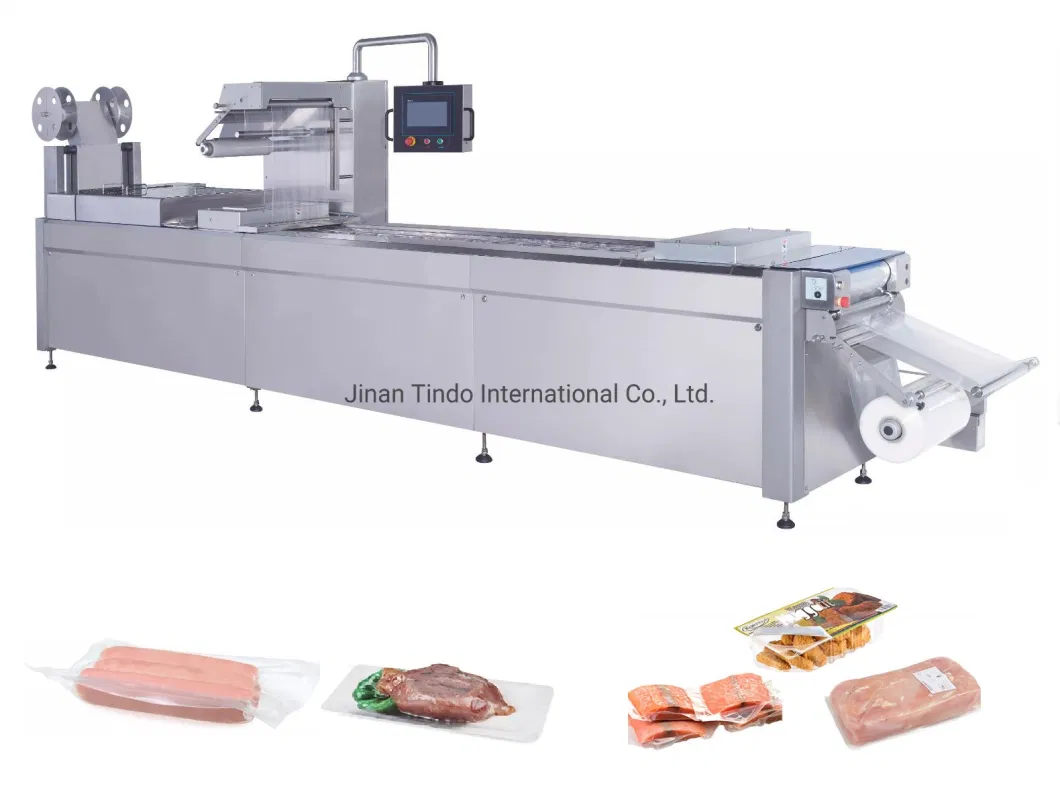Rigid Tray Thermoforming Packaging Cheese Beef Vacuum Forming Machine